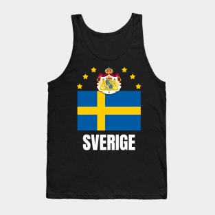 Sweden Flag National Emblem Swedish National Pride Tank Top